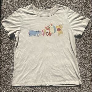 Winnie The Pooh Disney Shirt Women's Medium Beige Graphic T Shirt